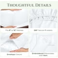 thumbnail image 4 of ROYALE LINENS 100% Organic Cotton Twin Sheet Set - 16" Deep Pocket Bed Sheets - Eco Friendly White Bed Sheets - Sábanas Twin - 1 Flat, 1 Fitted & 1 Pillowcases - White Sheet Set - Cotton Bedding Sets, 4 of 9