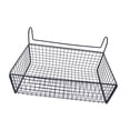 thumbnail image 3 of Cesta de almacenamiento colgante para mesita de noche, estante de hierro, fácil de instalar, organizador multiusos, estante para dormitorio, libros, Negro sin ganchos, 3 of 7