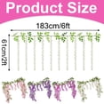 thumbnail image 3 of 6 Feet 10 Branches White Artificial Wisteria Flowers Hanging Vine for Home Garden Wedding Decor, by Bradem, 3 of 4