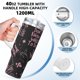 thumbnail image 4 of Vaso de acero inoxidable 2 en 1 Ice King de Blackpink de 40 oz con asa y pajita para viaje en coche, 4 of 8