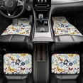 thumbnail image 7 of Naloa Flowers Butterfly Car Foot Mat Set of 4 Pieces - Universal Floor Liner Neoprene Full Set Floor Mats for Cars Trucks SUV, 7 of 7