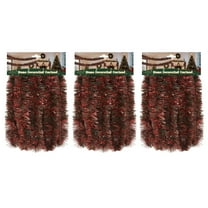 LAMPHOME 3 Pack 18ft Classic Green Red Garland, 3.25in Wide, Christmas-Themed Indoor Outdoor Decor for Wedding, Home & Party