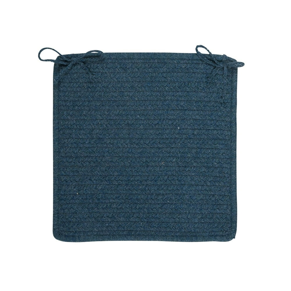 Set of 4 Blue Handmade Chair Pad 15"