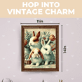 thumbnail image 6 of Cocosmile Rabbits Vintage Poster - Retro Art of Bunnies Eating Lettuce, Moody Animal Lover Print for Farmhouse or Nursery Decor - 11x14 UNFRAMED Wall Art, 6 of 6