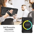 thumbnail image 2 of Case for Samsung Galaxy Tab S8 Plus/S7 FE/S7 Plus 12.4 Inch with Screen Protector, 360 Degree Rotating Kickstand Hand Strap Heavy Duty Shockproof Cover with Shoulder Strap, Black, 2 of 7