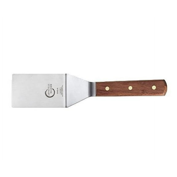 Mercer Culinary Praxis Rosewood Handle Square Edge Turner, 4 Inch x 2.5 Inch, Brown