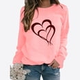thumbnail image 1 of BVOFAR T-Shirts à Manches Longues pour Femmes, Décontractés, Mignons, avec Motif Cœur, Col Rond, Tendance, 2025, 1 of 3