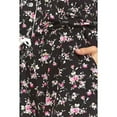 thumbnail image 4 of Flora By Flora Nikrooz Notch Collar Long Sleeve With Shorts Pajamas (Black Floral, XL), 4 of 4