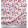 thumbnail image 1 of Soimoi Poly Georgette Fabric Berries,Leaves & Floral Artistic Print Fabric by The Yard 52 Inch Wide, 1 of 1