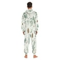 thumbnail image 6 of 1 Piece Adult Onesie Pajamas Cozy & Loose-Fit Sleepsuit Loungewear with Pockets Green Leaves and Pine Cones X-Small, 6 of 7