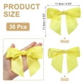 thumbnail image 2 of Uxcell Cinta de Atar con Moño de Satén, Gran Moño de Cinta de Satén Prehecho para Decoración de Regalos, Manualidades de Bolsas de Golosinas, Boda, Paquete de Regalo de Navidad, Amarillo, 2 of 5