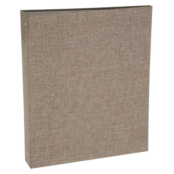 Uxcell 3 Ring Binder, A4 Size Flexible Round Binder Big Capacity Linen Planner Binder for Business Home Classroom, Dark Gray