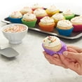 thumbnail image 3 of (Paquete de 24) Moldes para muffins, moldes de silicona antiadherentes para muffins, cupcakes, brownies, etc., diámetros de 7 cm (rosa, verde, morado, naranja, azul y rojo), 3 of 5