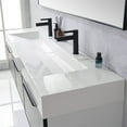 thumbnail image 6 of Vegadeo 72" Double White Composite Stone Sink Top Bath Vanity in Grey w/ Mirror, 6 of 12
