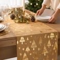 thumbnail image 5 of 2026 Christmas Home Party Decoration 28x275cm Christmas Table Runner Gold Foil Christmas Tree Print Holiday Table Runner Decorative Table Linen For Xmas Dinner Party Home Kitchen Dining, 5 of 7