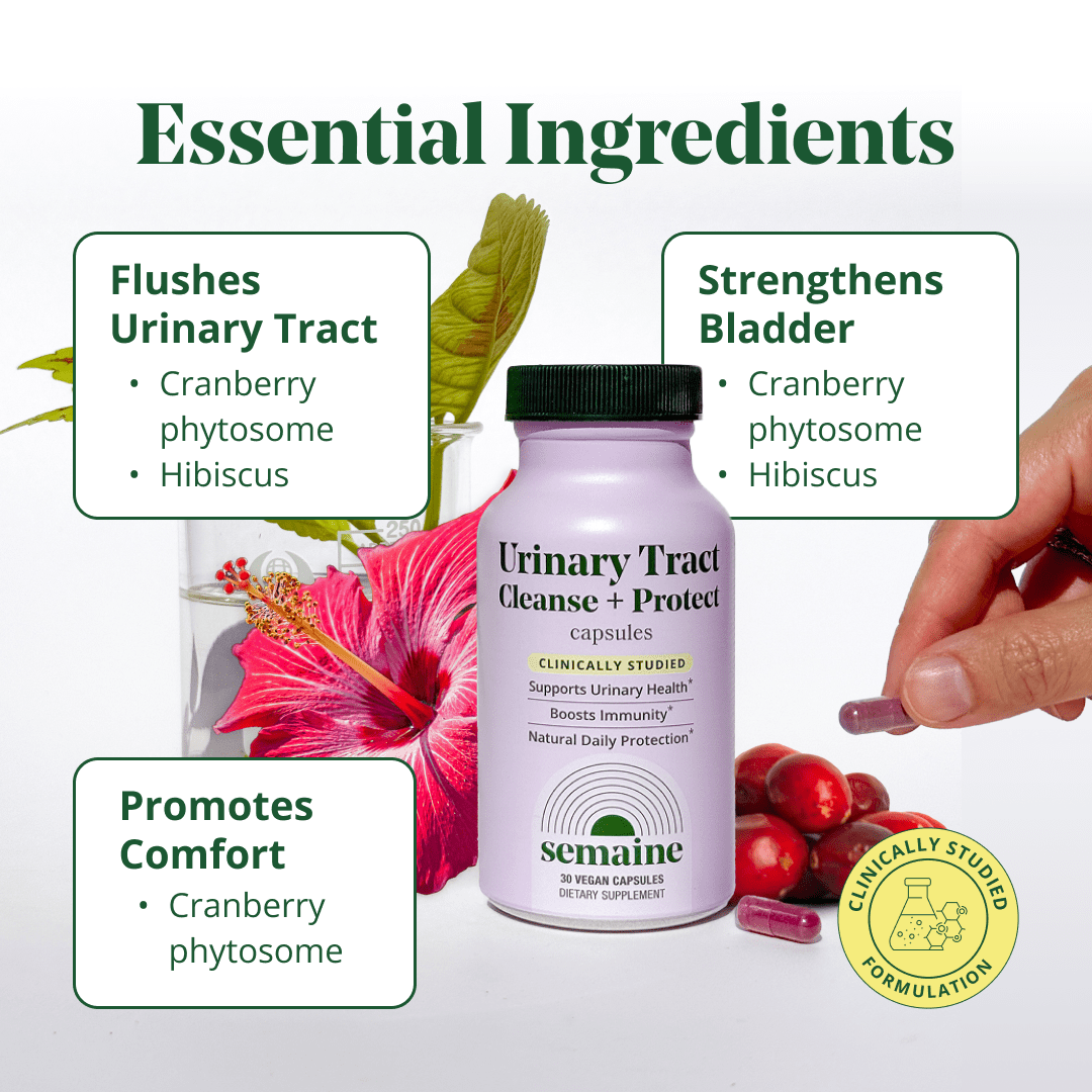 (3 pack) Semaine Urinary Tract Cleanse & Protect 30 Ct. – Bladder Health & Immunity Boost – Cranberry Phytosome
