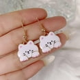 thumbnail image 2 of Lovely Enamel Cat Dangle Earrings - Adorable Cartoon Style Cat Jewelry for Cat Lover, 2 of 7