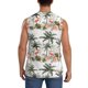 thumbnail image 4 of Fotbe Flamingo Palm Trees Men's Camiseta sin Mangas Estampada para Hombres, Playera Casual para Gimnasio, Entrenamiento, Playa-Medium, 4 of 7