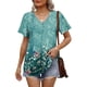 thumbnail image 2 of Camiseta OFEEFAN Plus para mujer con cuello en V y manga corta, 2 of 6
