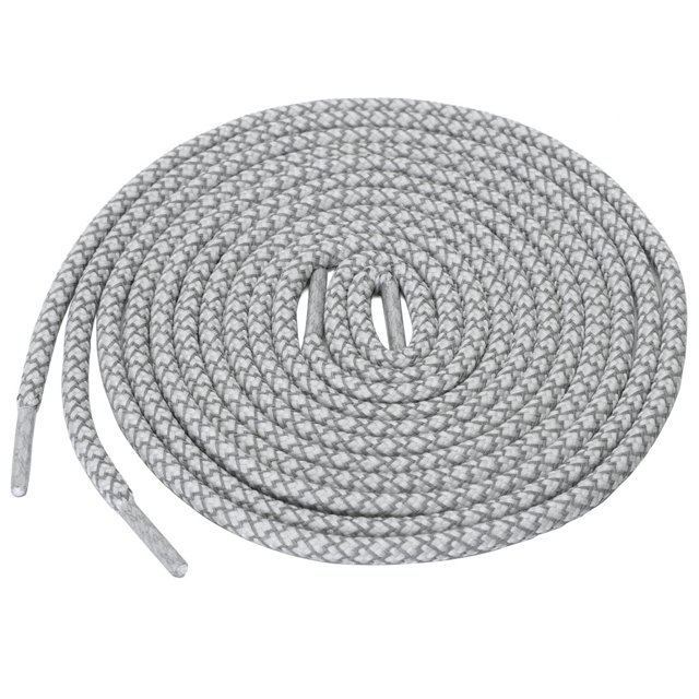 INSPIRE CHIC 2 Paires Lacets Ronds Élastiques Réfléchissants Unisexes pour Espadrilles Gris Pâle 120 cm/47.2 Pouces