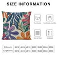 thumbnail image 5 of SHANXI Throw Pillow Covers Pattern Abstract Flower Leaves Modern Yellow Purple Pink Green Blue Velvet Comfortable 18x18in, 5 of 5