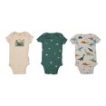 thumbnail image 1 of Pañalero Carters Unisex con Broches con Manga Corta con Diseño de Dinosaurios 3 Piezas Multicolor Talla 6 a 9 M, 1 of 4