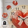 thumbnail image 6 of Wall Clock 14 inch Retro Style Battery Operated Clocks Silent Non-Ticking Wallclock Love Lace Bow Round Decorative Wall Clocks for Home Office School, 6 of 8