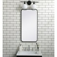 thumbnail image 2 of Soft corner metal rectangular mirror 18x36 inch in Black, 2 of 5