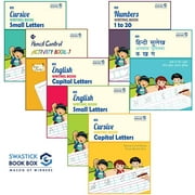SBB Kindergarten Writing Book Box [Set of 7 Books] [Pencil Control, Small & Capital Letter, Small & Capital Cursive Writing, Numbers, Hindi Sulekh Abhyas Pustika]