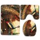 thumbnail image 1 of ABPHQTO Gallo y pavo real Juego de alfombras de baño de 3 piezas Alfombra de baño Alfombra de contorno y tapa de inodoro ABPHQTO Cont-CHAPPLE-13527, 1 of 2