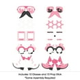 thumbnail image 3 of Big Dot of Happiness Rodeo Cowgirl Glasses and Masks - Paper Card Stock Pink Western Party Photo Booth Props Kit - 10 Count, 3 of 5