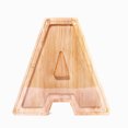 thumbnail image 1 of Twenty-Six English Alphabet Piggy Bank 26-letter Personalized Wooden Coin Money Saving Box Customized Own Name, 1 of 8