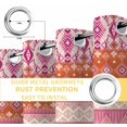 thumbnail image 6 of Pink Orange Boho Blackout Curtains for Bedroom/Living Room, Thermal Insulated Kitchen Curtains, Vintage Ethnic Tribe Abstract Art Grommet Darkening Window Treatment Drapes 52"x63"x2, 6 of 8