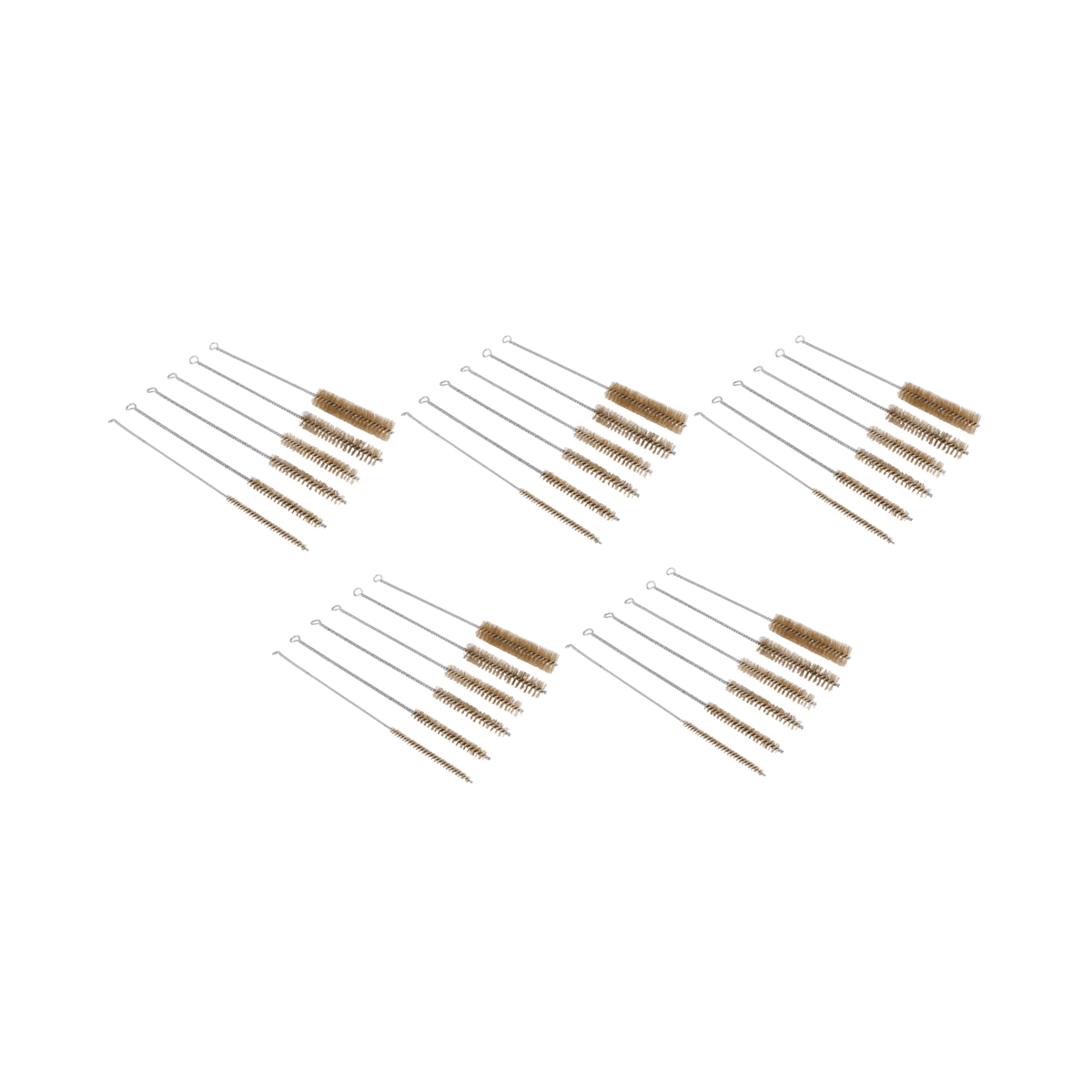 30 Pcs Brass Tube Cleaning Brush Wire Brush Set Cleaning Polishing Tool Brass Wire Brush Set for