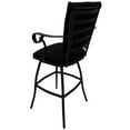 thumbnail image 3 of Swivel  30" Outdoor Bar Stool Jenna Arms-Black Fabric-Black Metal, 3 of 3