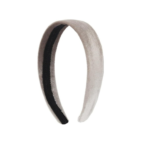 Motique Accessories 1 inch Light Grey Velvet Headband