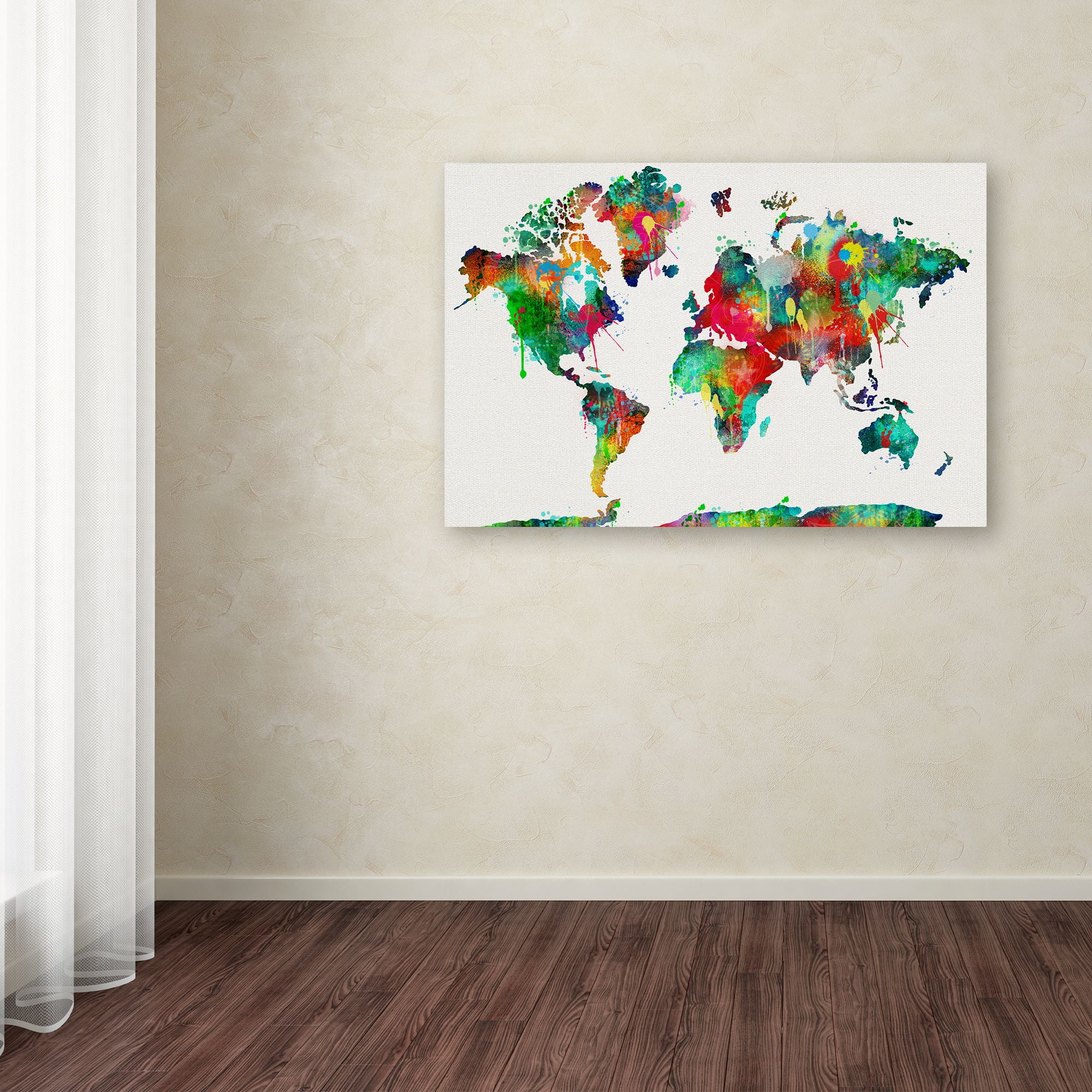 Trademark Fine Art 'World Mape 6' Canvas Art by ALI Chris