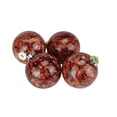 thumbnail image 2 of Barcana 4ct Marbled Shatterproof Christmas Ball Ornament Set 3.25" - Brown, 2 of 3
