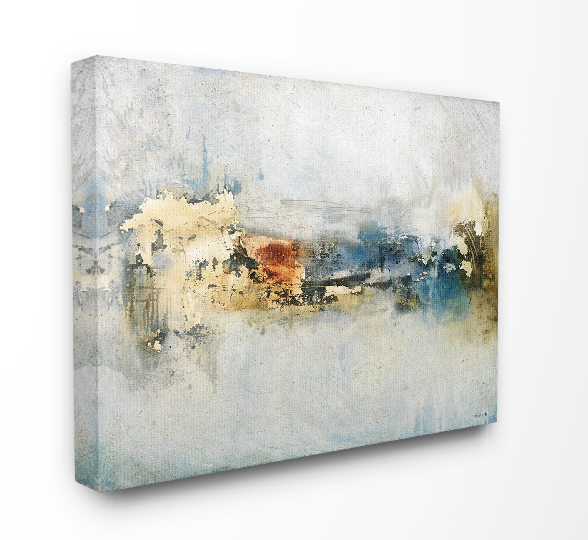 The Stupell Home Decor Distressed Neutrals Abstract Painting Canvas ...