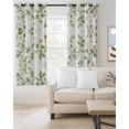 thumbnail image 2 of Summer Plants Blackout Curtains for Bedroom Living Room Darkening Curtains 63 Inches Long Green Leaves Pastoral Retro Garden Window Curtain 2 Panels Set Window Treatment Grommet Drapes 42"x63", 2 of 9