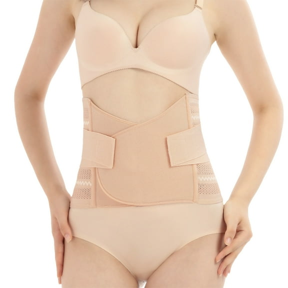Tao Tao Belly Abdomen Pelvis Postpartum Belt, Body Recovery Belly Band, Lost Weight Slimming Belt After Birth Waist Trainer Corset Beige L