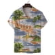 thumbnail image 2 of Camisetas hawaianas con estampado 3D de árboles tropicales, camisetas casuales de manga corta de verano para mujer, ropa 2024, blusas con botones de solapa para uso diario para hombre, 2 of 5