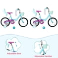 thumbnail image 6 of Hykolity 16 inch Girls Bike Princess Bicycle for Age 4-7 Years Old Rider Height 41-53 inch includes Training Wheel Basket Doll Seat Aqua Blue, 6 of 10