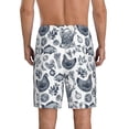 thumbnail image 3 of Kdxio Chicken And Fish Print Mens Sleep Shorts Bottoms Soft Comfy Pajama Wear Pants with Drawstring Pockets, 3 of 7