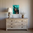 thumbnail image 5 of ZHONGYUTONG African American Canvas Wall Art Black Woman Flower Head Pictures Abstract Black Girl Painting for Living Room Decor Framed (12.00" x 18.00"), 5 of 5