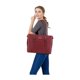 thumbnail image 5 of Bolsa MOSISO para portátil, piel sintética, para mujer, 17-17,3 pulgadas, color rojo vino, 5 of 6
