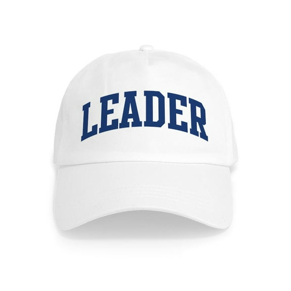CafePress - LEADER Design (Blue) Cap - Adjustable 100% Brushed Unisex Casual Cotton Baseball Cap, Beige, 1