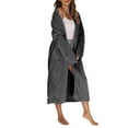 thumbnail image 6 of Fengactive Women's Housecoat Robe Zip Up Front Robe Bathrobe Winter Plush Warm Zipper Housecoat with Pockets, 6 of 6