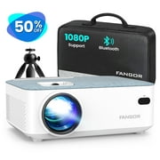 FANGOR 1080p Support Bluetooth Projector, Portable Mini Projector With Tripod & Carry Bag , 200" Projection Size ideal for Home Theater& Outdoor Movies - Best Reviews Guide