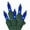 Blue, variant on Vickerman 50 Red Mini-Light on Green Wire, 16' Christmas Light Strand